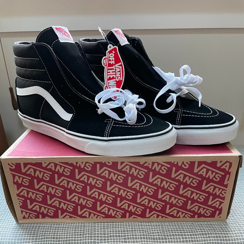 VANS MEN'S SK8-HI BLACK / BLACK / WHITE VN000D5IB8C Men Size 13